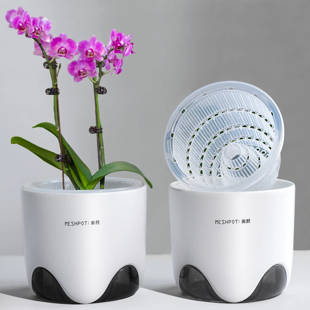 12cm Clear Orchid Mesh Pot